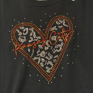 Black Sweatshirt with Heart Design